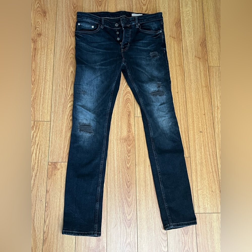 All Saints Dark Indigo Cigarette Jeans